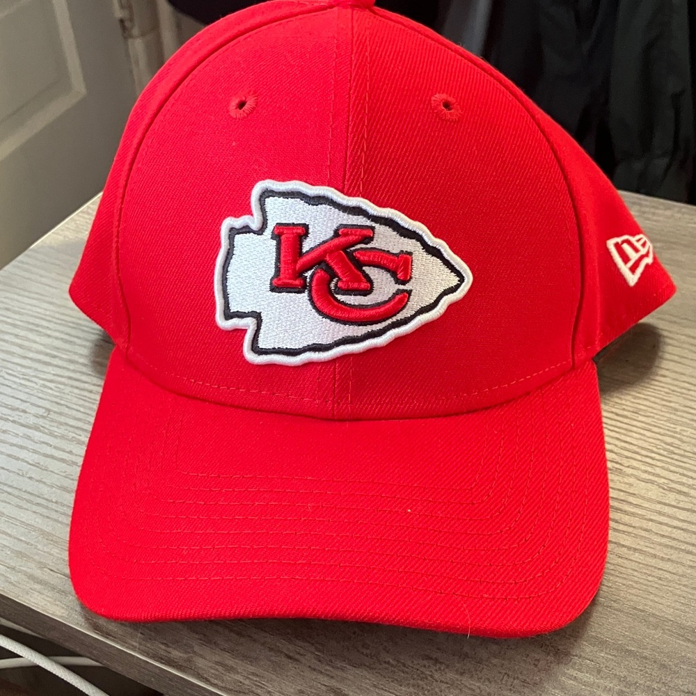 New Era Red Baseball Cap with White & Black Patch